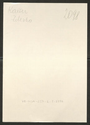 Kaiser, Zdenko, 8.6.1922. Policijski karton