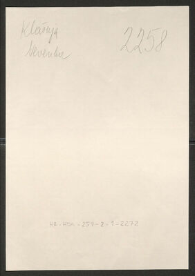 Klašnja, Nevenka, 10.9.1921. Policijski karton