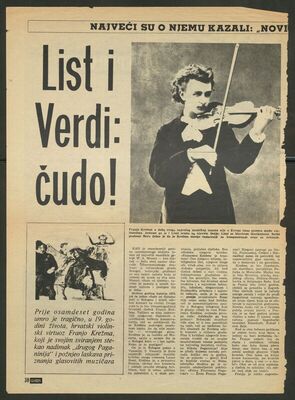 Ć. Petešić: List i Verdi: čudo! Najveći su o njemu kazali: 