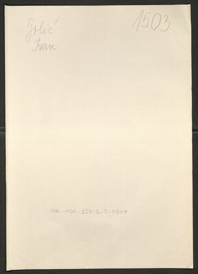 Golić, Ivan, 27.11.1922. Policijski karton