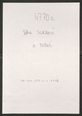 Suknaić, Ivka rođ. Moguš, 1874. Policijski karton