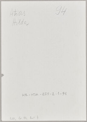 Atias, Hilda, 4.2.1911. Policijski karton