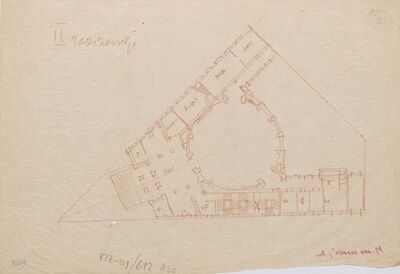Palača burze, studija tlocrta/crvena varijanta