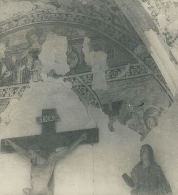 Gorjani Sutinski, Očura (Radoboj) - Kapela sv. Jakova, unutrašnjost, detalj, freske