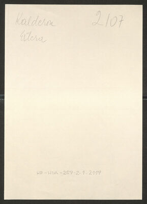 Kalderon, Estera, 1925. Policijski karton