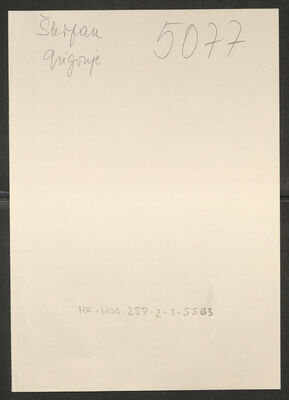 Škrpan, Grigorije, 1902. Policijski karton