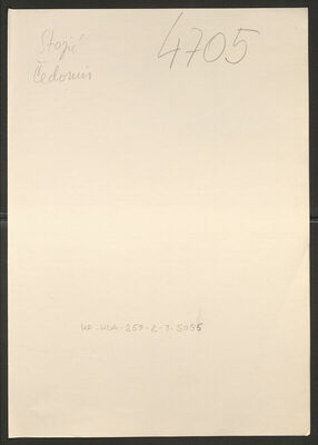 Stojić, Čedomir, 11.4.1911. Policijski karton