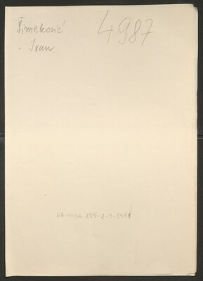 Šimeković, Ivan, 19.6.1911. Policijski karton