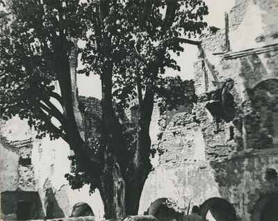 Ivanec - Stari grad, urušen trijem u dvorištu