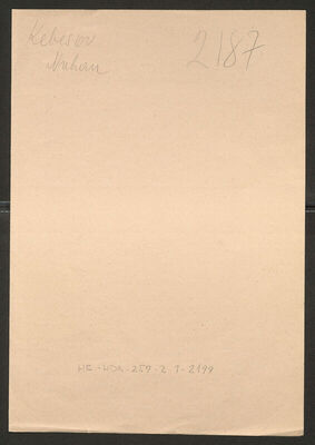 Kebasov, Nuhan, 1894. Policijski karton