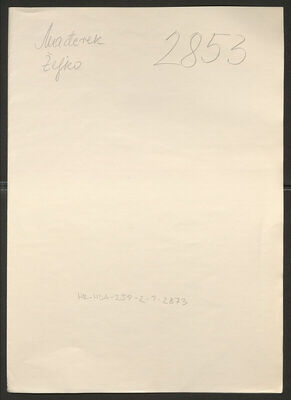 Mađerek, Željko, 2.5.1914. Policijski karton