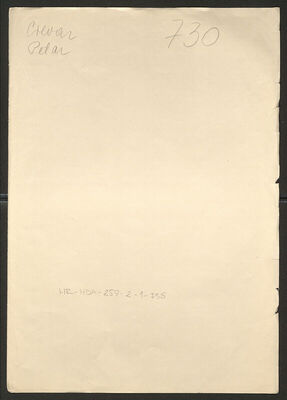 Crevar, Petar, 24.5.1895. Policijski karton