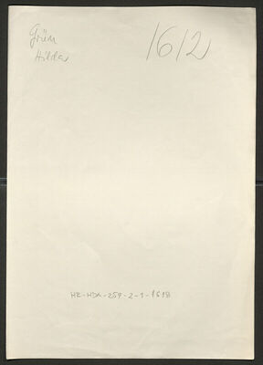 Grün, Hilda, 10.10.1889. Policijski karton