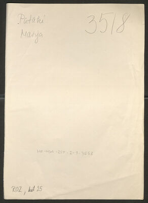Pataki, Marija, 1915. Policijski karton