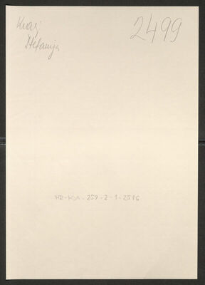 Kralj, Štefanija, 12.9.1909. Policijski karton