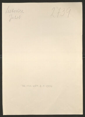 Leskovšek, Jakob, 28.4.1898. Policijski karton