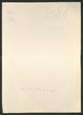 Car, Ella, 1910. Policijski karton