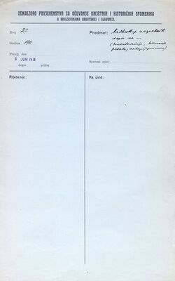 Zamolba zagrebačkom nadbiskupu da podrži napore na očuvanju crkvenih umjetnina i inventara (inventarizacija, očuvanje pokala, nalozi župnicima)