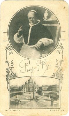 Papa Pio XI. (1857. - 1939.)