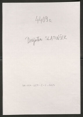 Slatinšek, Dragutin, 1900. Policijski karton