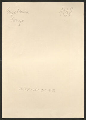 Engelman, Franjo, 23.7.1889. Policijski karton