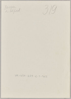 Berger, Alfred, 1888. Policijski karton