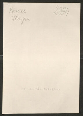 Korenc, Florijan, 5.4.1909. Policijski karton