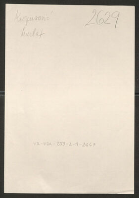 Kupusović, Mustaf, 1914. Policijski karton