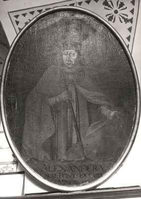 Kloštar Ivanić - Kompleks Franjevačkog samostana i crkve sv. Ivana Krstitelja, slika "Papa Aleksandar V"