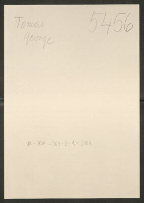 Tomas, George, 1906. Policijski karton