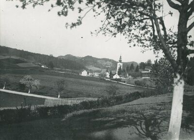 Tuhelj - Župna crkva Uznesenja Blažene Djevice Marije i naselje, situacija