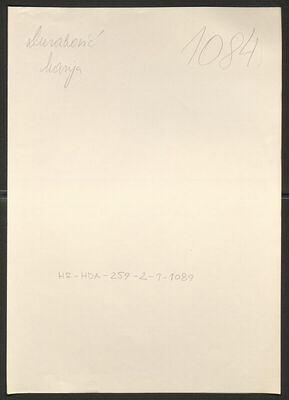 Duraković, Marija, 9.8.1909. Policijski karton