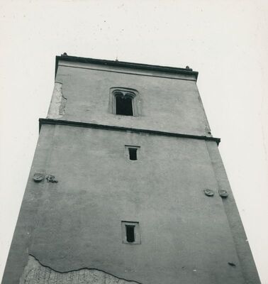 Visoko - Crkva sv. Trojstva, zvonik, južna fasada