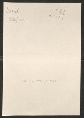 Kuciel, Josefina, 28.12.1919. Policijski karton