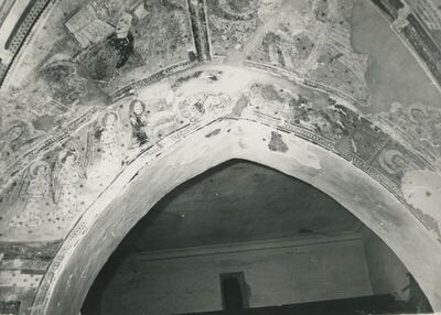 Martinšćina (Zlatar) - Crkva sv. Martina, detalj zidne slike trijumfalnog luka