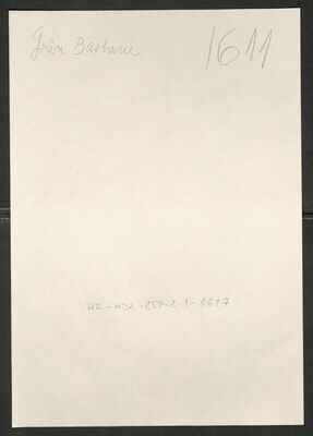 Grün, Barbara, 25.8.1917. Policijski karton