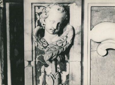 Varaždinske Toplice - Župna crkva sv. Martina, detalj oltara sv. Barbare