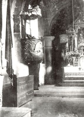 Lovrečka Varoš - Župna crkva sv. Lovre, propovjedaonica