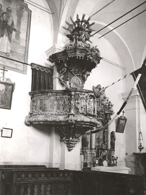 Marija Gorica - Crkva Pohođenja Blažene Djevice Marije, propovjedaonica