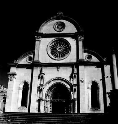 Šibenska katedrala-zapadno pročelje.