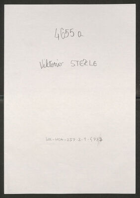 Sterle, Viktorio, 17.6.1871. Policijski karton