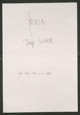 Šuper, Dujo, 1914. Policijski karton