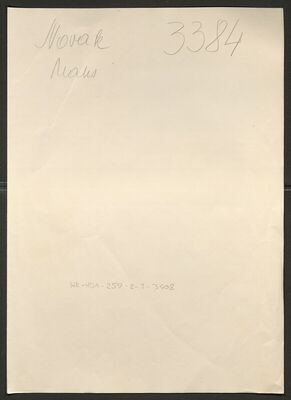 Novak, Maks, 11.10.1905. Policijski karton