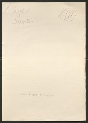 Jeglić, Dragutin, 2.2.1915. Policijski karton