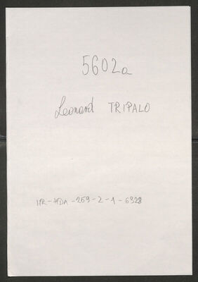 Tripalo, Leonard, 1911. Policijski karton