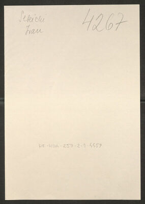 Sekicki, Ivan, 28.2.1917. Policijski karton