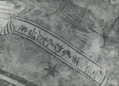 Martinšćina (Zlatar) - Crkva sv. Martina, detalj oslika svetišta