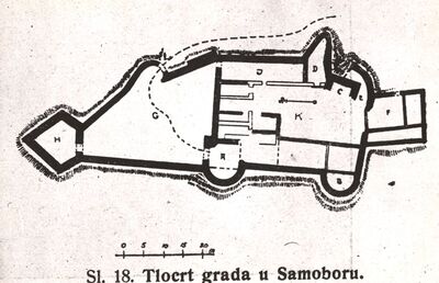Samobor - Stari grad, tlocrt