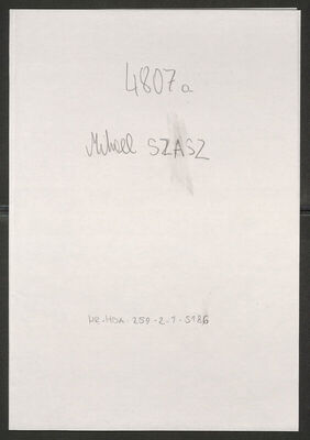 Szaasz, Mihael, 21.11.1913. Policijski karton