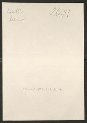 Kundih, Herman. Policijski karton